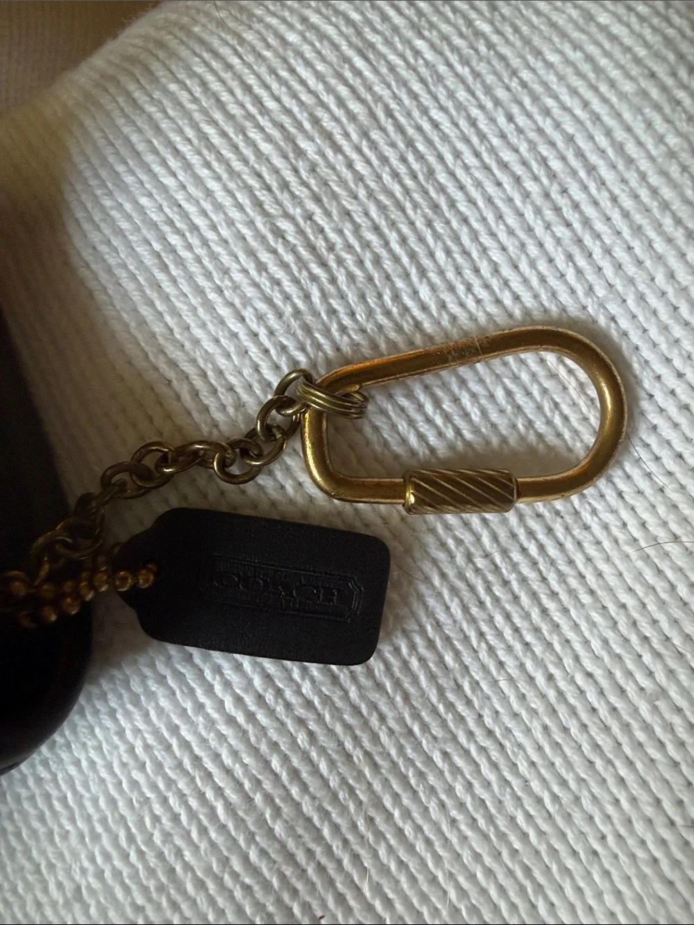 Coach Vintage 7219 Black Leather Multifunction Snap Wallet Key Ring
